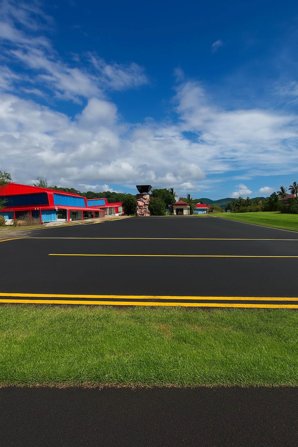 Pekerjaan Lapisan Microsurfacing & Cat Marka di Bandara Rampi