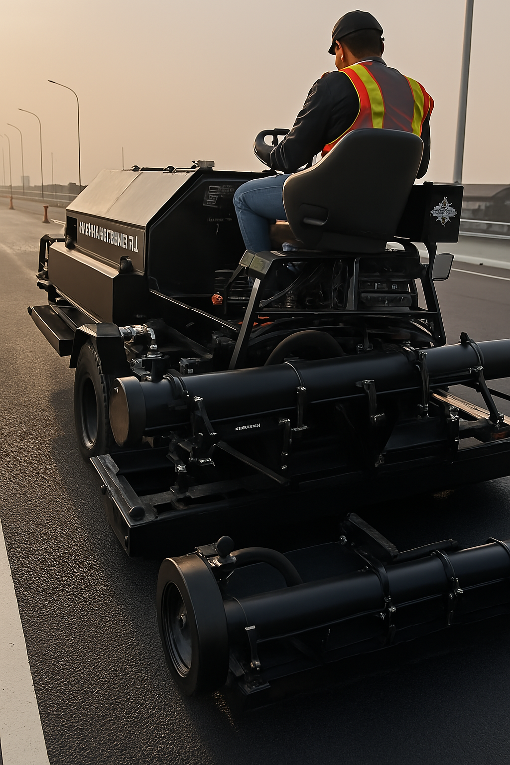 Pekerjaan Lapisan Microsurfacing di Tol Becakayu Jakarta