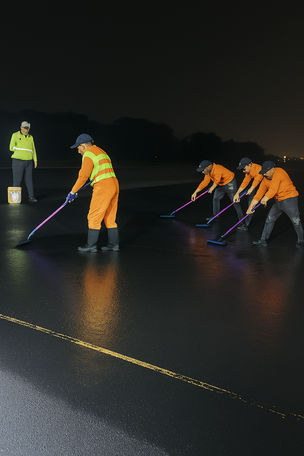Pekerjaan Lapisan Microsurfacing di Landasan Pacu Halim Perdana Kusuma Jakarta