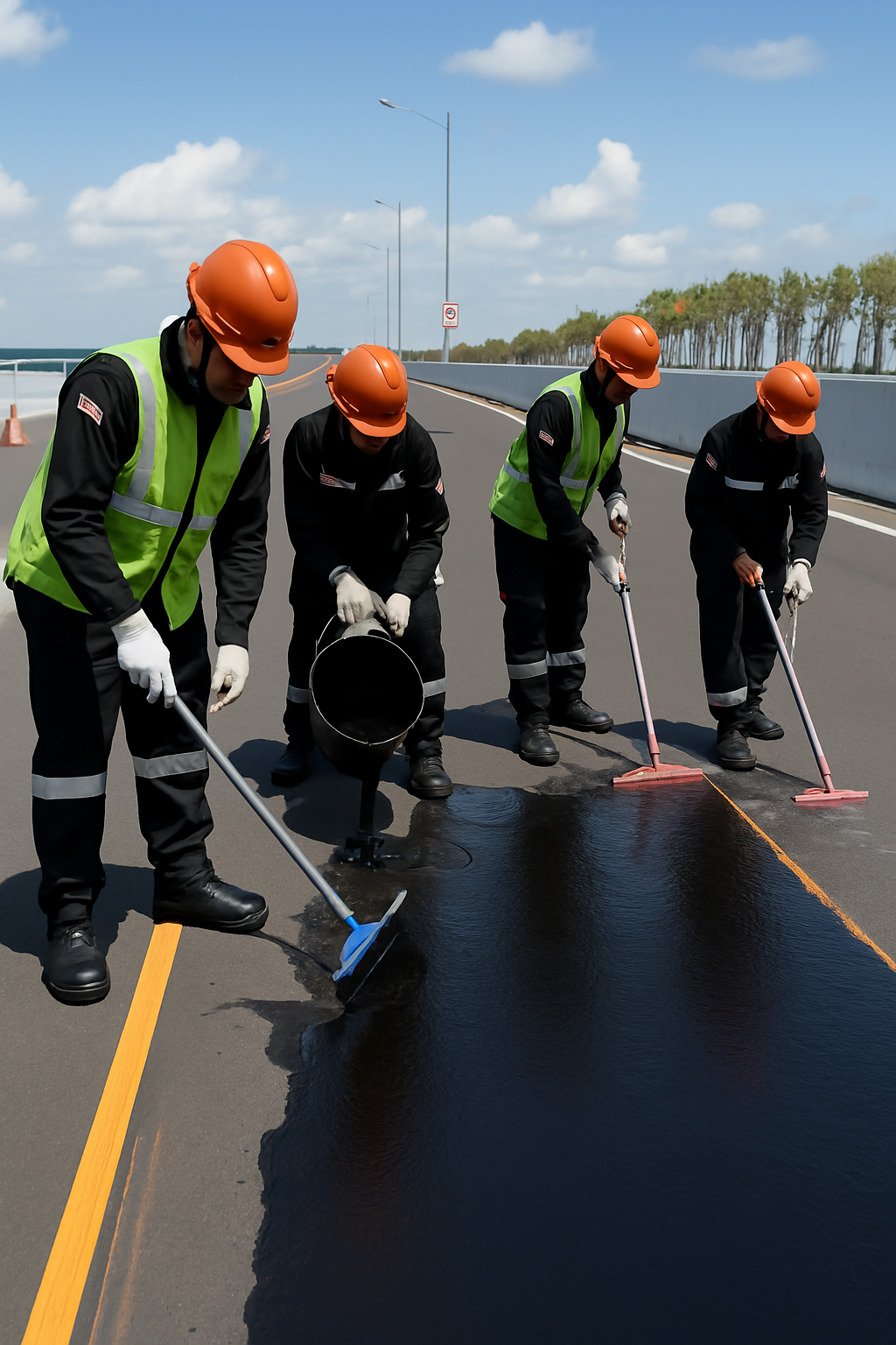 Pekerjaan Lapisan Microsurfacing Tol Road Bali